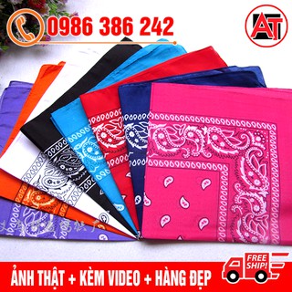 [BIG SALE] Khăn Turban Headband Bandana Họa Tiết 55x55 cm