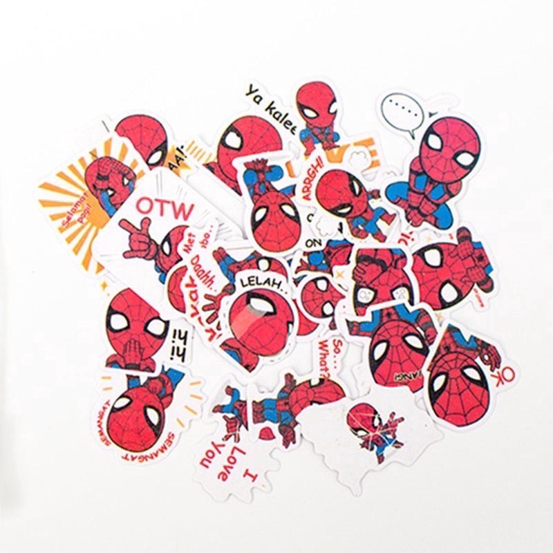 (Ảnh thật) 23 sticker/miếng dán Người Nhện Spiderman đáng yêu