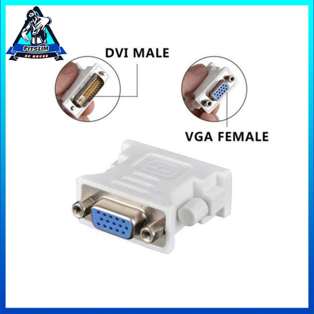 Bộ chuyển đổi VGA sang DVI D / 24 + 5 chân Nam sang VGA Bộ chuyển đổi ổ cắm nữ