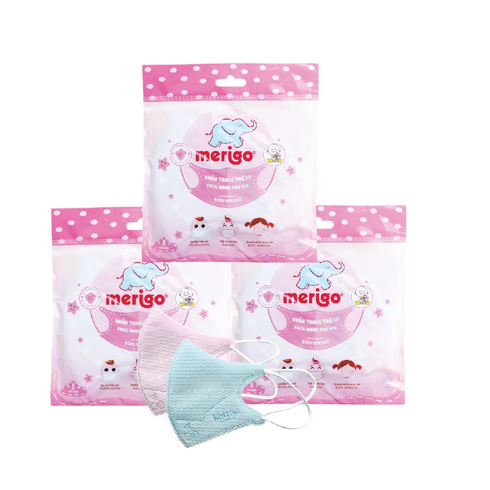 (1-4 tuổi) Khẩu trang y tế Merigo cho bé - 8 cái/ gói