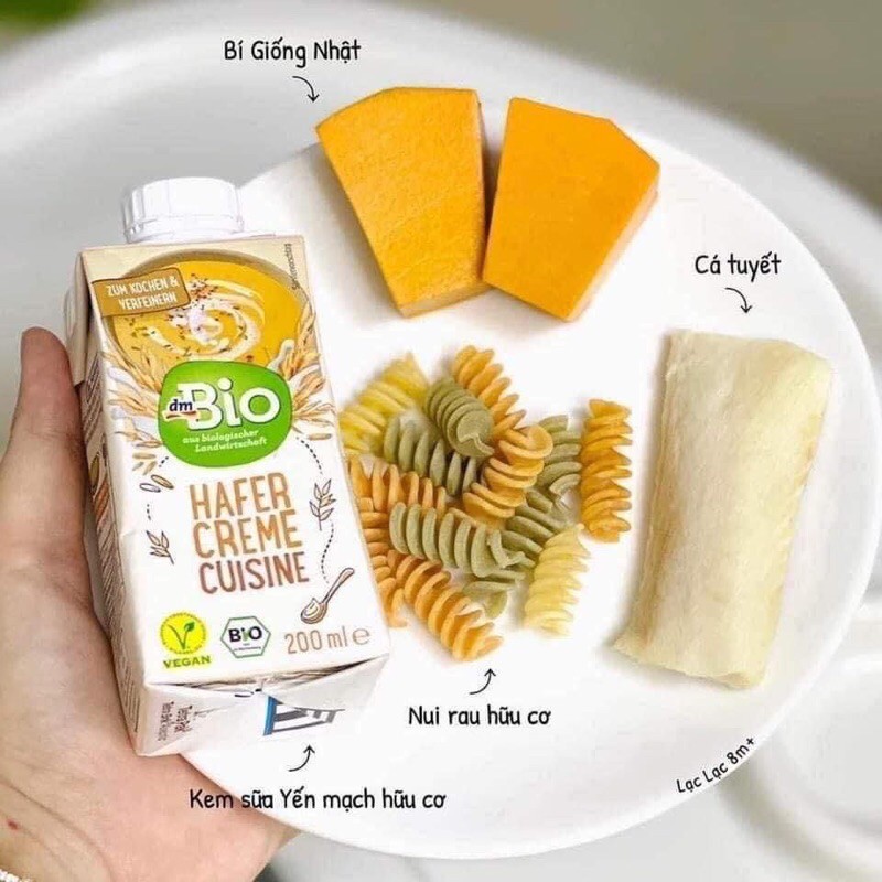 KEM TƯƠI YẾN MẠCH HỮU CƠ CHO BÉ