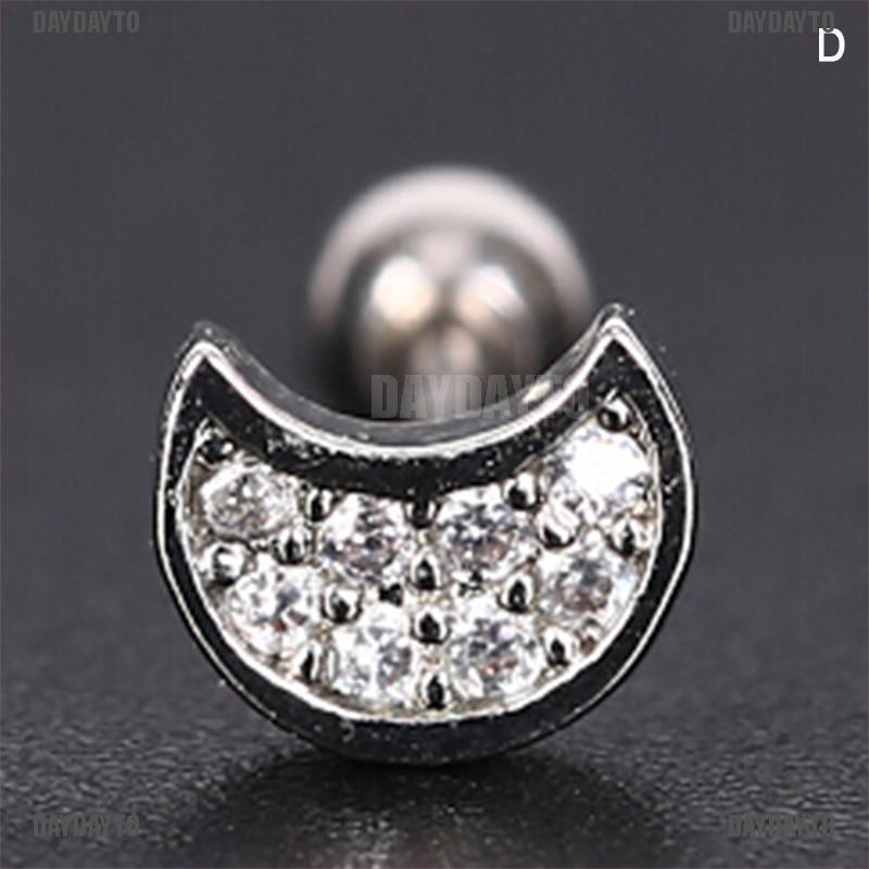 Khuyên Xỏ Sụn Tai Đính Đá Pha Lê