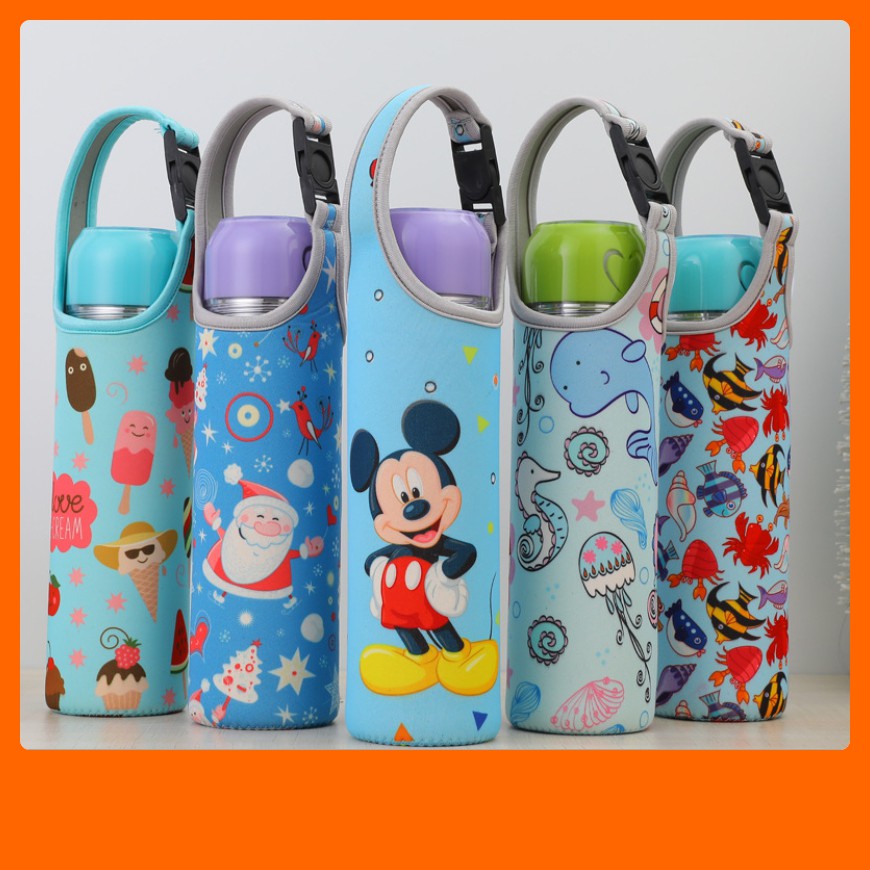 Túi đựng bình giữ nhiệt 400ml đến 550ml giá rẻ, chất liệu vải xốp cao cấp bền bỉ tiện lợi