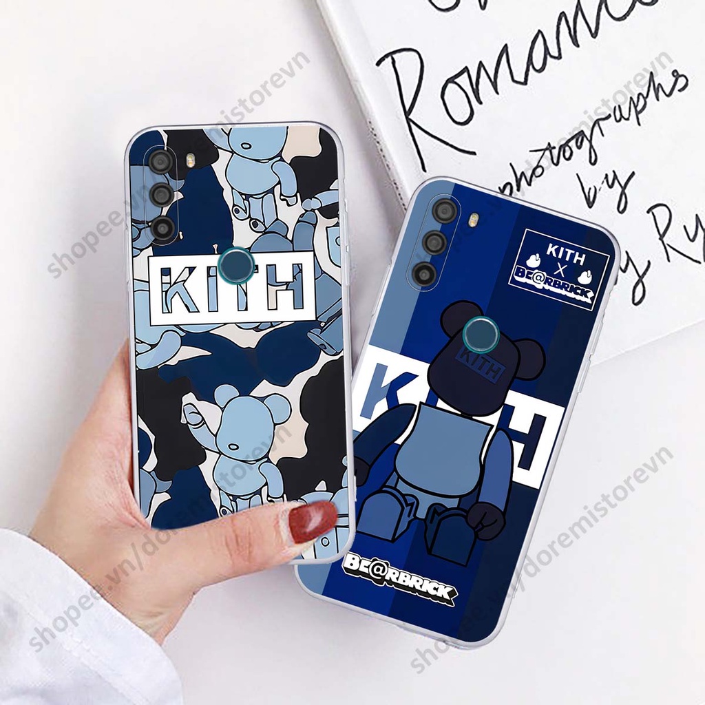 Ốp lưng Vsmart Active 3 hình kaws, kith, bear brick nổi 3D phong cách độc đáo