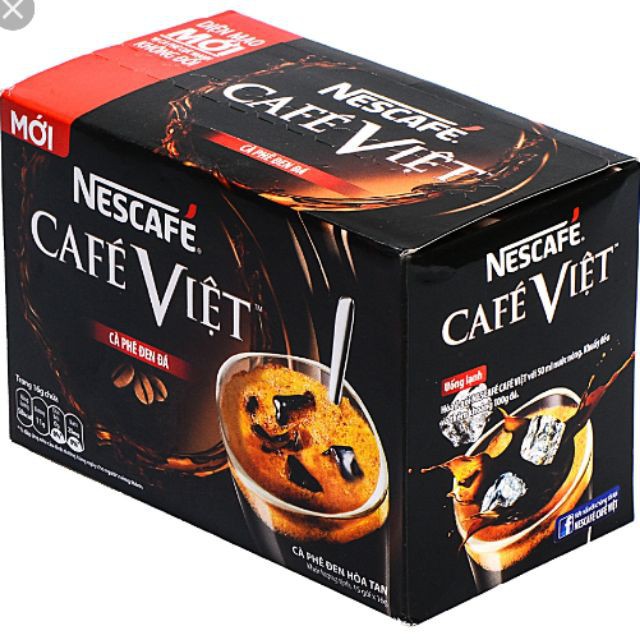 Cà phê đen đá hòa tan Nescafe Việt ( 15 gói ×16g) date mới .