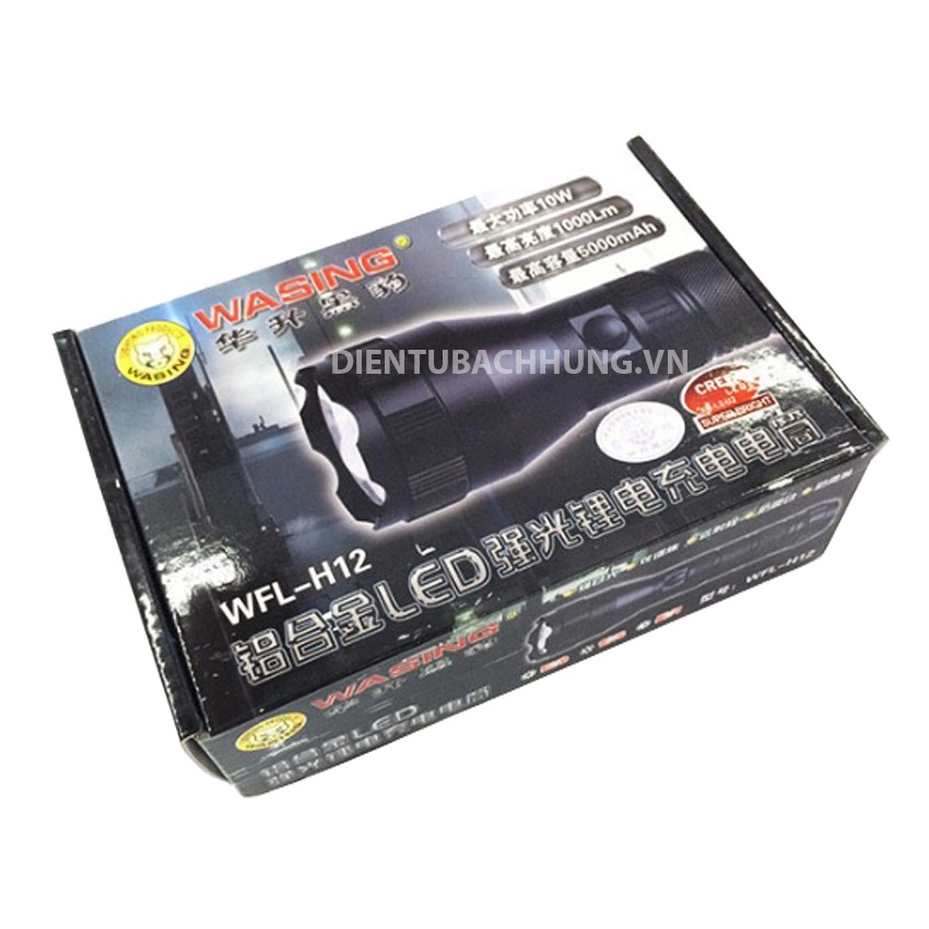 Đèn pin wasing WFL-H12 CREE LEDs XM-L2-U2 10W 1000Lumens
