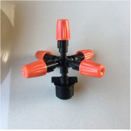 Béc tưới 5 hướng màu cam ren ngoài 21mm