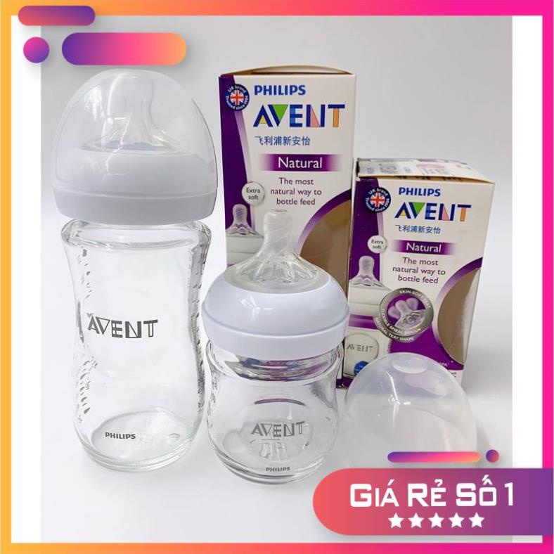 Bình sữa thủy tinh Avent Natural và Classic 60/125/160/240ml