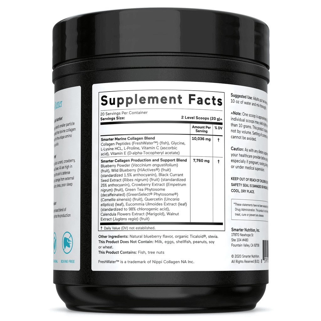 Marine Collagen + Collagen Booster - Căng Mọng Da - Smarter Nutrition - Bột Collagen - Tốt Hơn CodeAge Code Age