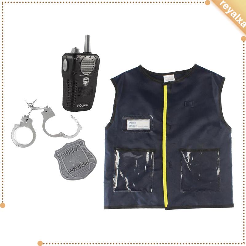 Set 4 Áo Vest Hóa Trang Cảnh Sát Cho Bé