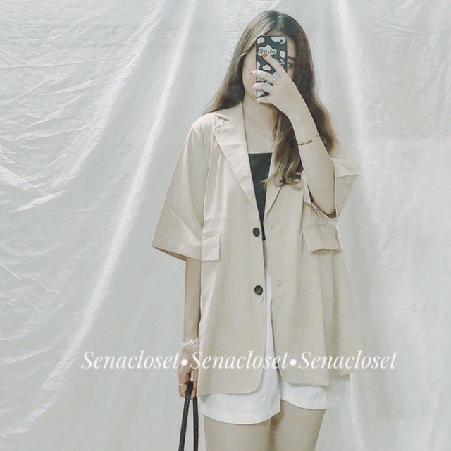 Áo Blazer tay lỡ 1 lớp Ulzzang ( Ảnh thật/Video) | BigBuy360 - bigbuy360.vn