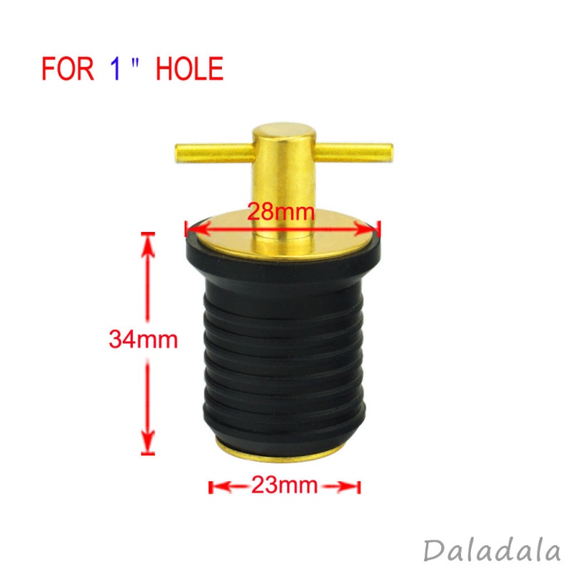 1inch Rubber Brass T-Handle -Turn Plug Hull Livewell Marine Accessories | BigBuy360 - bigbuy360.vn