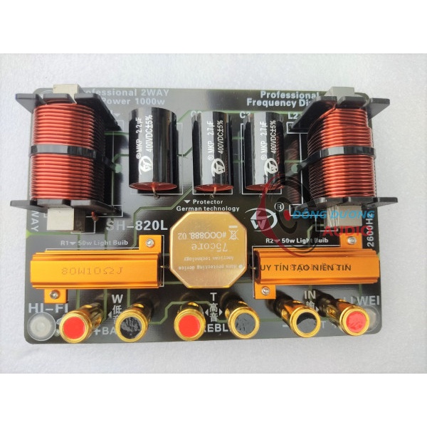 02 MẠCH PHÂN TẦN FULL ĐƠN - 1 BASS + 1 TRÉP  - SH 820L- BẢO VỆ TRÉP 750 - PHÂN TẦN CHỐNG CHÁY TREBLE