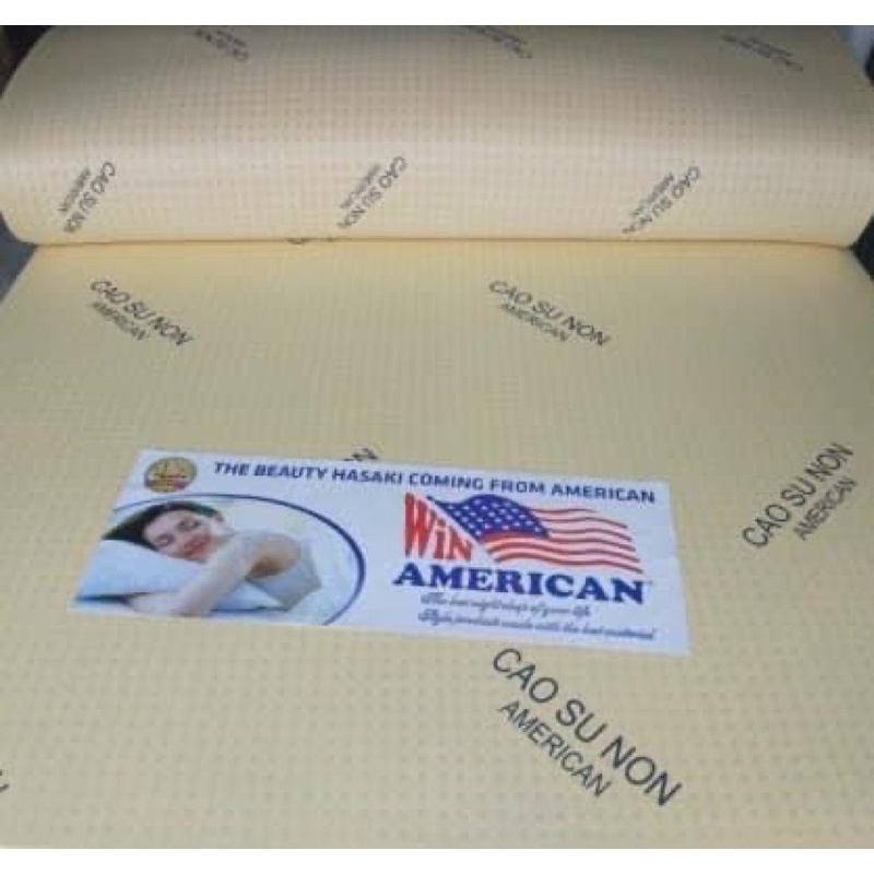 Nệm Cao Su Non American 1m8x2m cao 10-15-20cm bao hành 15 năm