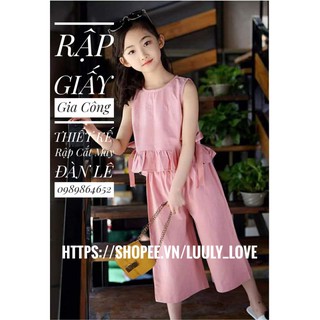Rập giấyHT57 Rập giấy để cắt may mẫu đầm cho bé gái(1-12t)