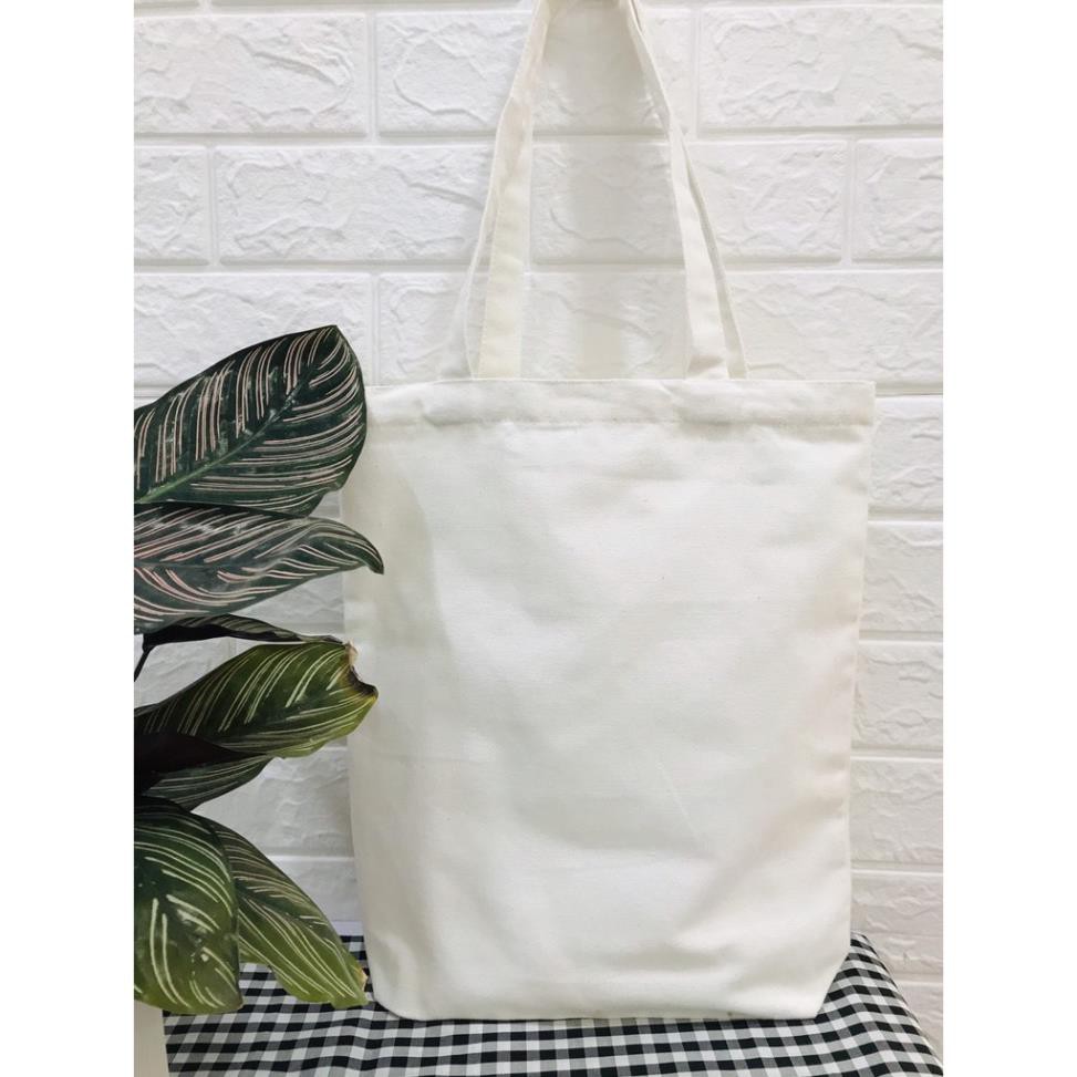 [Vải Cao Cấp] Túi vải tote túi vải canvas nữ unisex trơn màu xách tay, đeo vai đi học đi chơi tiện dụng