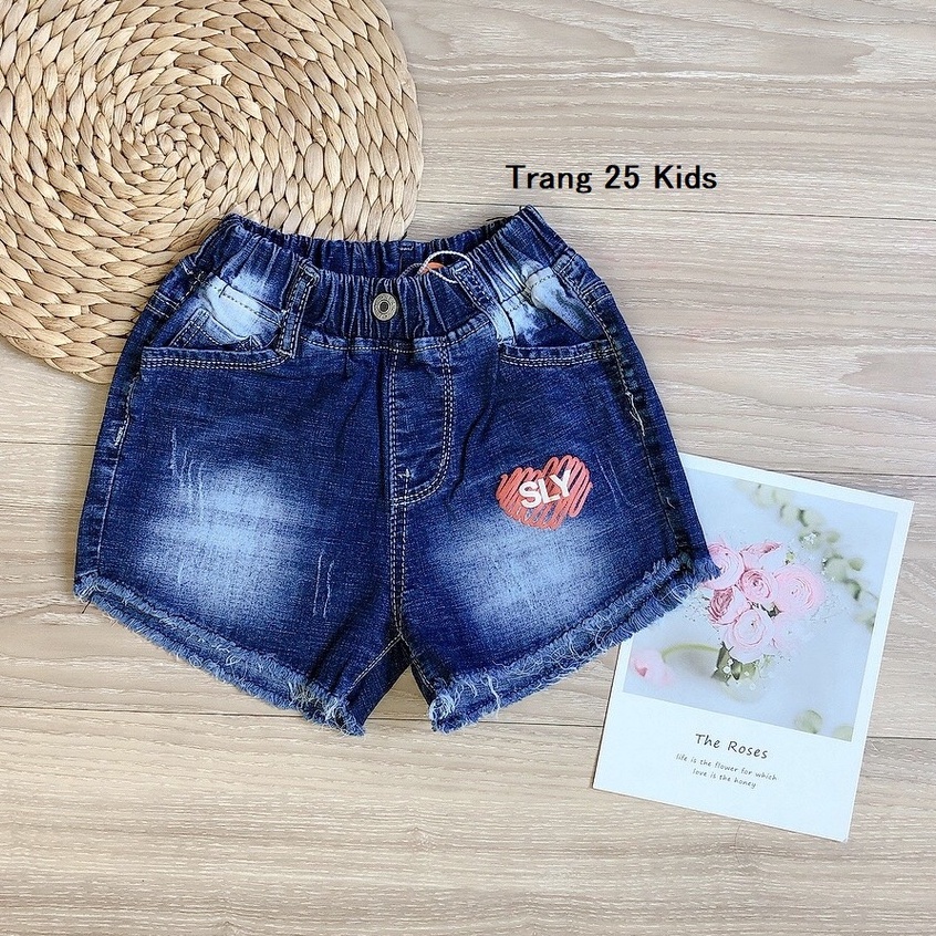 Quần Đùi Jean Bé Gái, Quần Short Jean Trái tim Sly AQ025 - Trang 25 Kids