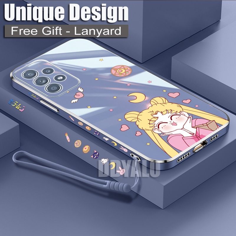 Ốp Điện Thoại Viền Vuông In Hình Thủy Thủ Mặt Trăng Cho Xiaomi Redmi Note 10 10s 9 Pro 9s 9t PocoPhone X3 NFC Mi 11 Lite Ultra