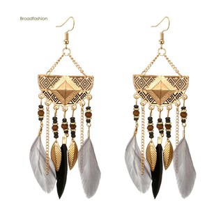 Bông tai lông vũ thời trang Boho