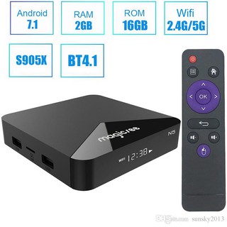 Android Tivi Box Magicsee N5 - Tivi Box Ram 2GB Rom 16Gb - Bản Single Wifi - Cài Sẵn ROM ATV