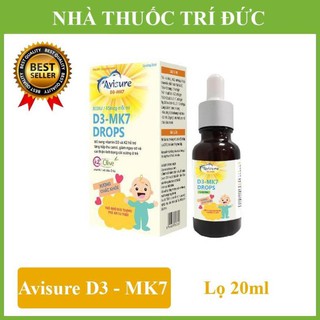 Avisure D3 - MK7 Drops - bổ sung vitamin D3 và K2 giúp bé cao lớn vượt trội