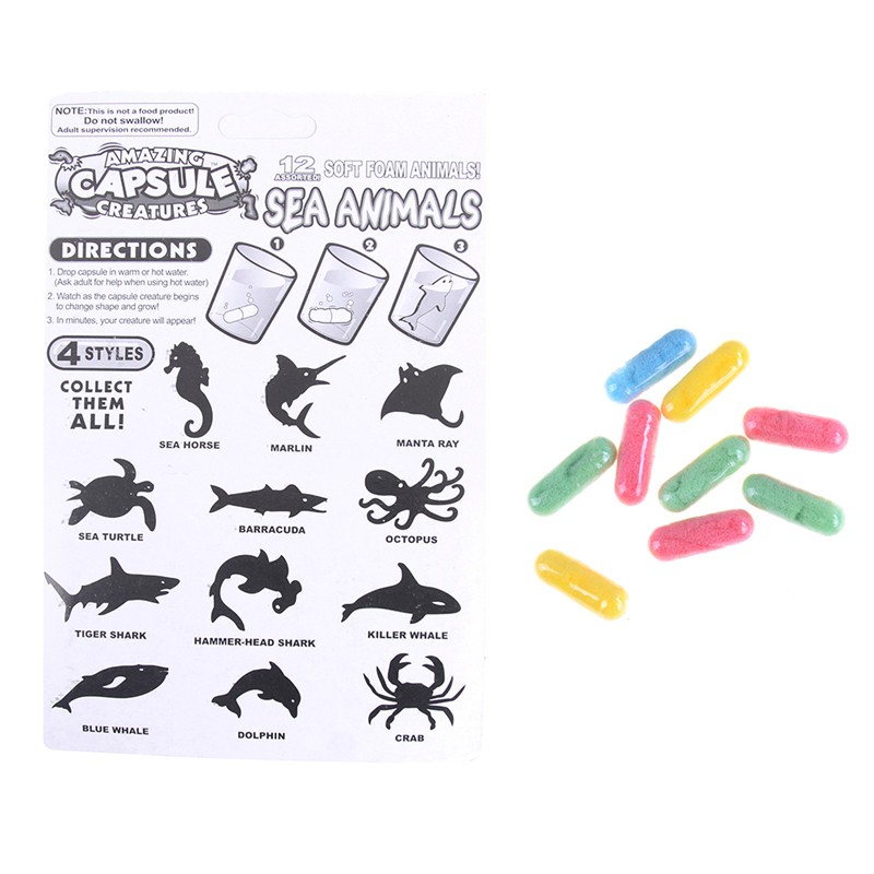 Magic Baby Early Educational Toy Kids Cartoon Dinosaur Toy Bath Toy Grow Capsule