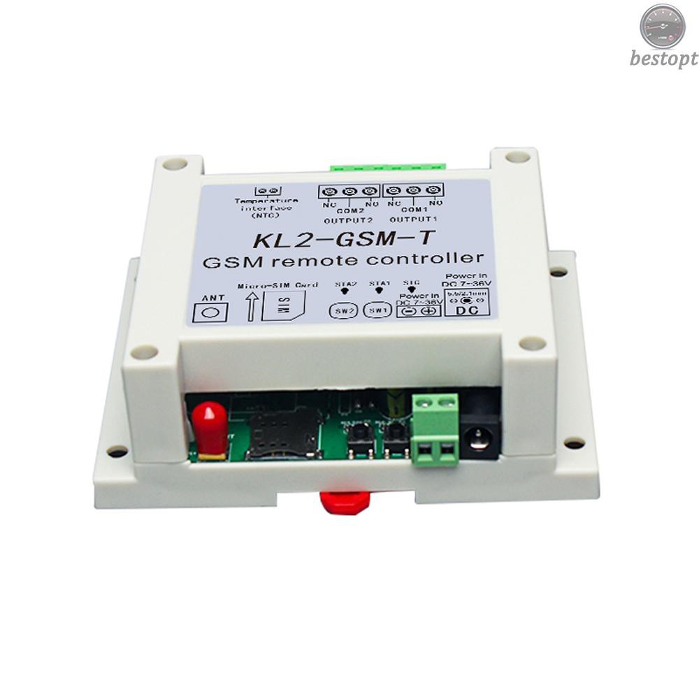 B&O KL2-GSM-T GSM Remote Controller Relay Intelligent Switch Access Controller with 2 Relay Output One NTC Temperature Sensor