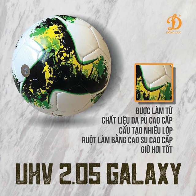 Quả bóng đá Động Lực UHV galaxy 2.05 (màu xanh-trắng)