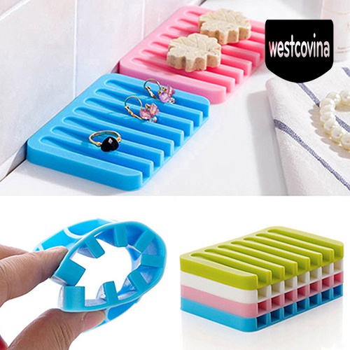 [Hot]☀ Khay Đựng Xà Phòng Bằng Silicone Dẻo Tiện Dụng
