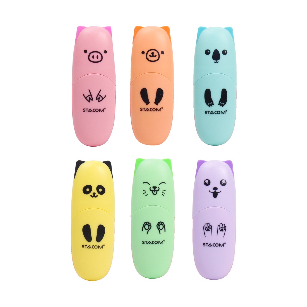 Bút Dạ Quang Mini Stacom Màu Pastel HL001