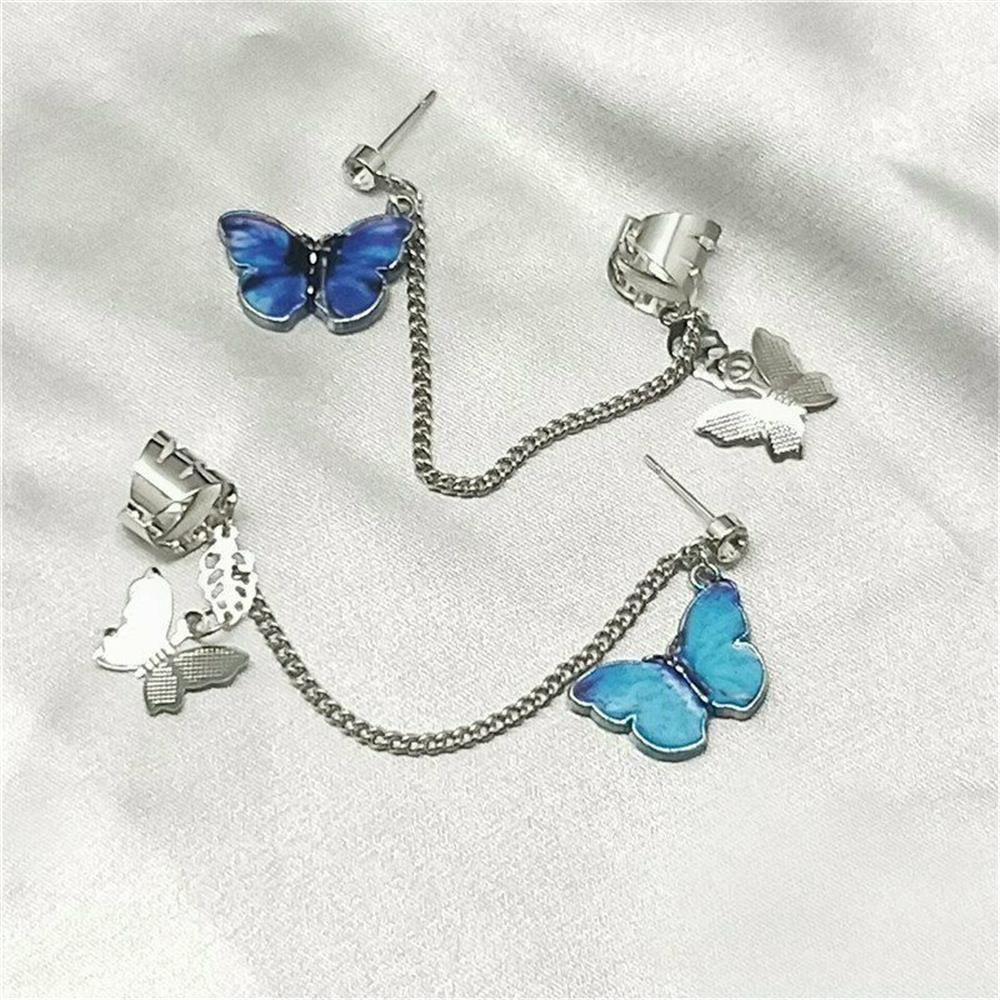 Khuyên Kẹp Vành Tai Không Xỏ Hình Bướm Thời Trang