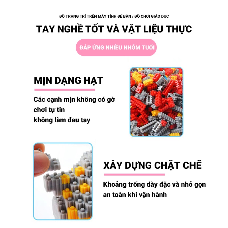 Bộ Đồ Chơi Lắp Ráp Mô Hình Gấu Và Hoa Hồng Cho Trẻ Em