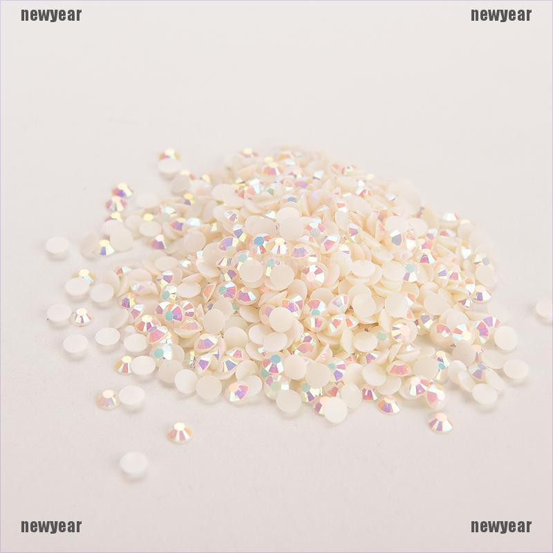 Set 1000 Hạt Nhựa Tròn Dẹt 4mm Đính Móng Nghệ Thuật
