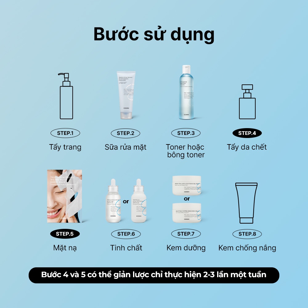 Tinh chất dưỡng ẩm COSRX Hydrium Triple Hyaluronic Moisture Ampoule 40ml chăm sóc da hiệu quả