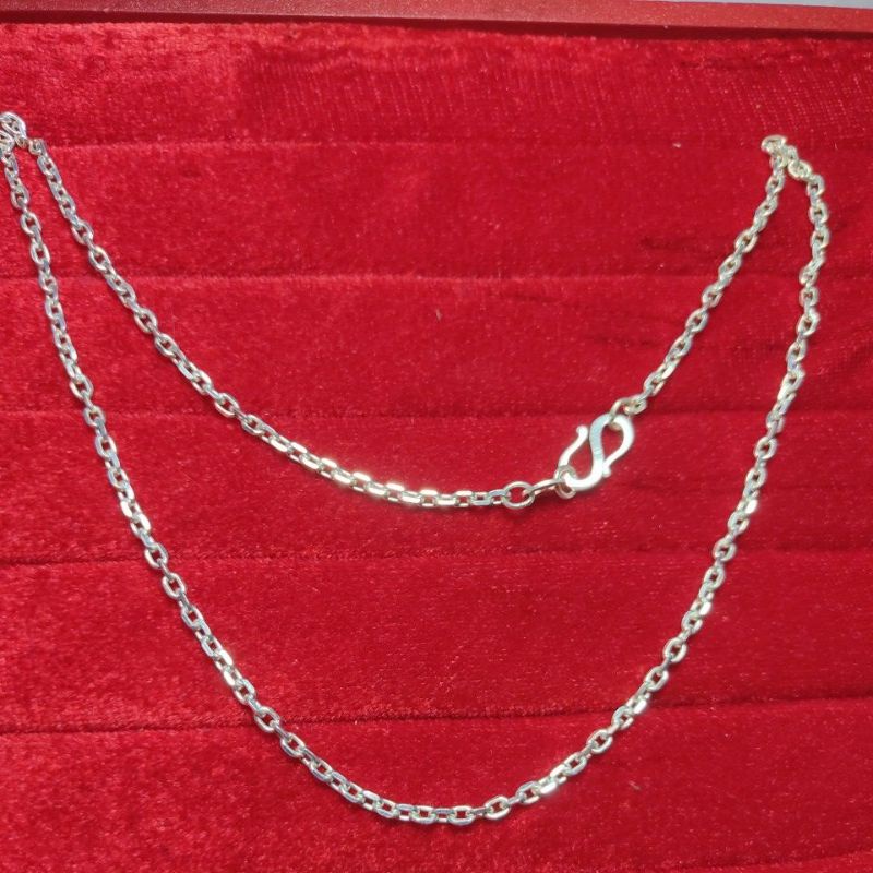 Dây chuyền mắt xích vuông bạc ta