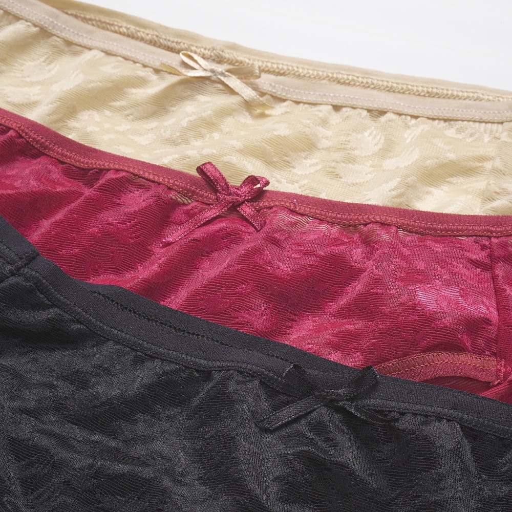 Quần lót nữ cotton Poly thun lạnh phối ren họa tiết chìm  dễ thương, sexy, gợi cảm , hàng VNXK Thái Hòa - W501