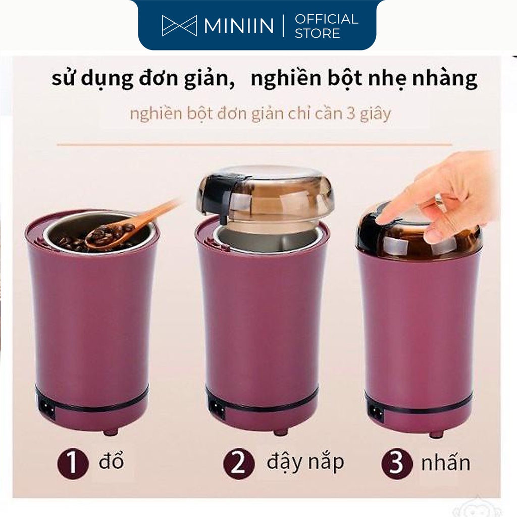 Máy nghiền hạt đa năng mini siêu tốc - Máy xay bột siêu mịn - Xay Ngũ Cốc, Cafe, Các hạt gia vị