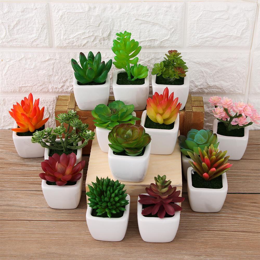 Chậu Hoa Sen Đá Giả Mini Chất Lượng Cao