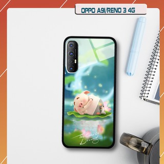 Ốp lưng kính 3D Oppo Reno 34G- A91