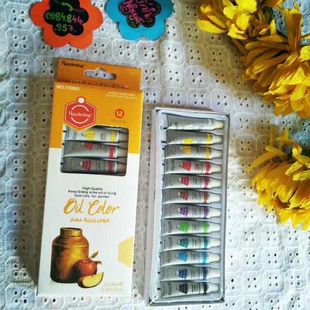 Bộ 12 màu sơn dầu Oil Color 6ml/12,ml