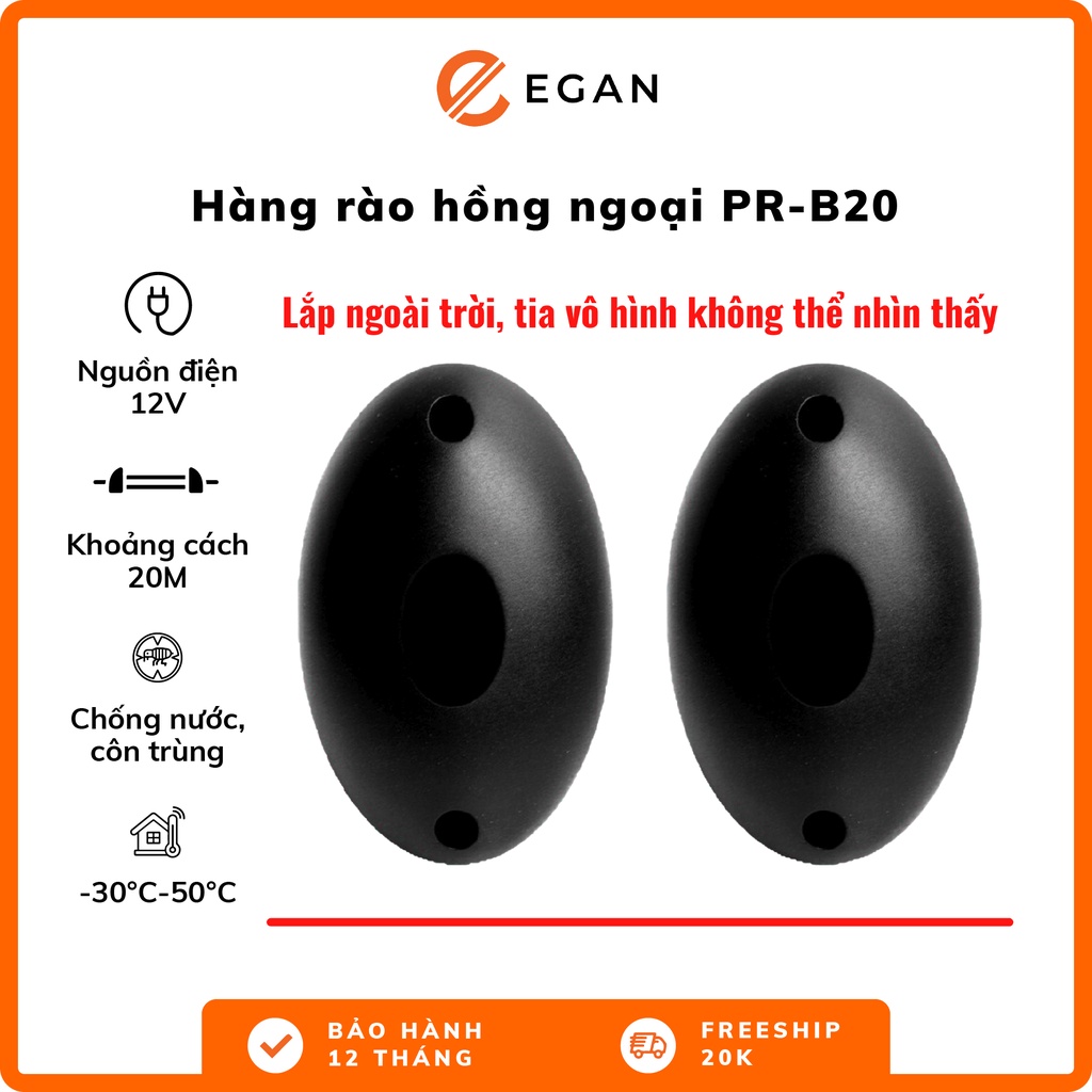 Hàng Rào Hồng Ngoại, Chống Trộm Bằng Laser, Hàng Rào Laser Chống Trộm PINGRON PR-B20