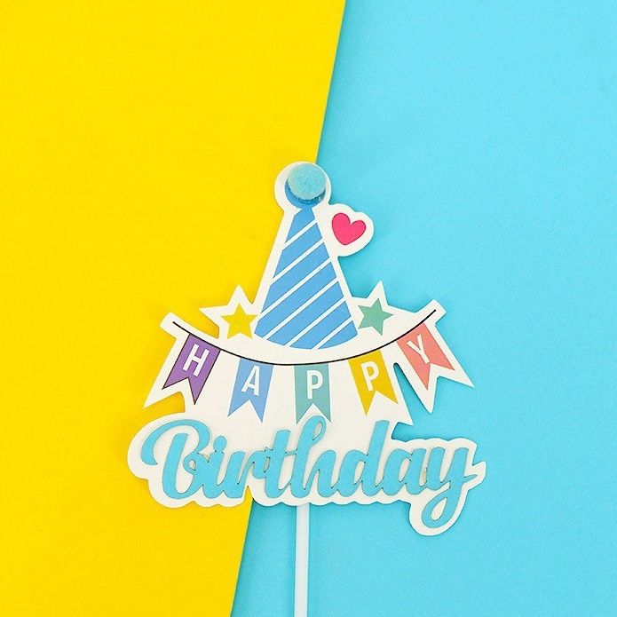 5 set cây cắm HPBD hình mũ
