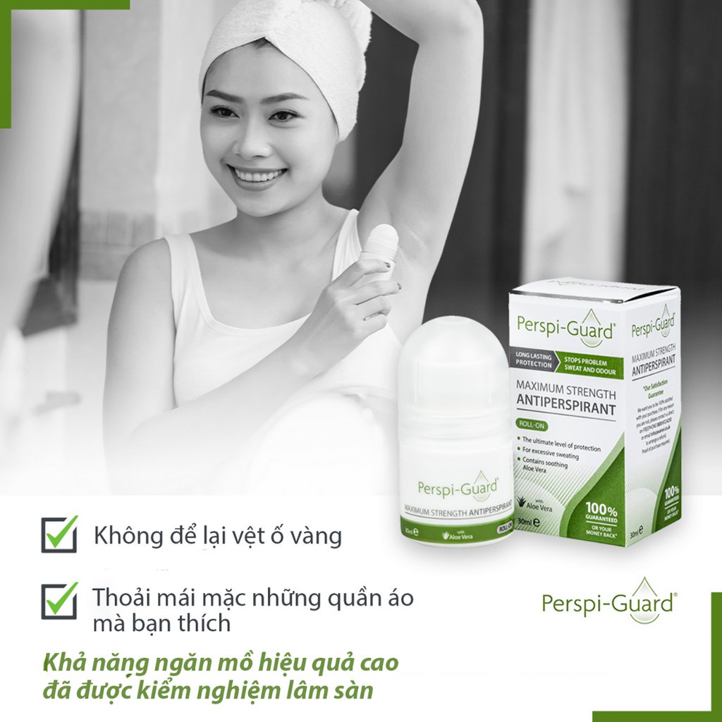 Lăn khử mùi, giảm mồ hôi Perspi- Guard 30ml giúp hạn chế mồ hôi vùng nách, dưới cánh tay, khô thoáng, dễ chịu