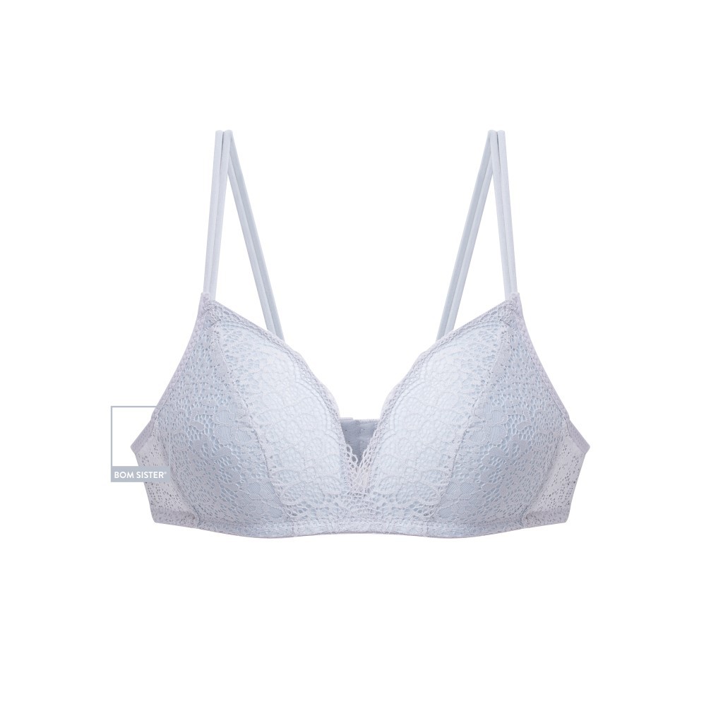 Áo lót mút mỏng chất ren không gọng thoải mái màu trơn nâng ngực tự nhiên BOM SISTER A1230 | BigBuy360 - bigbuy360.vn