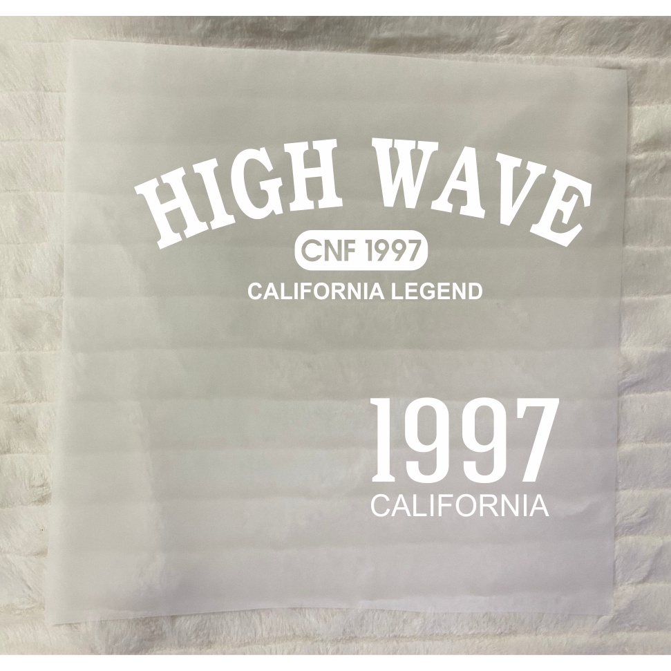 Hình in nhiệt dán áo nam nữ chữ hightwave đủ kích thước màu sắc phù hợp mọi lứa tuổi