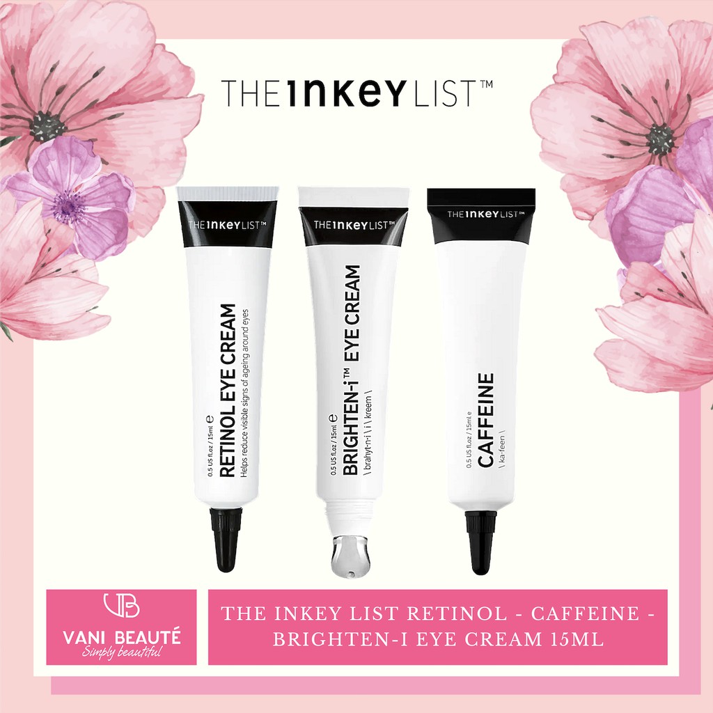 Sản phẩm dưỡng mắt The INKEY List Retinol Caffeine Brighteni Eye