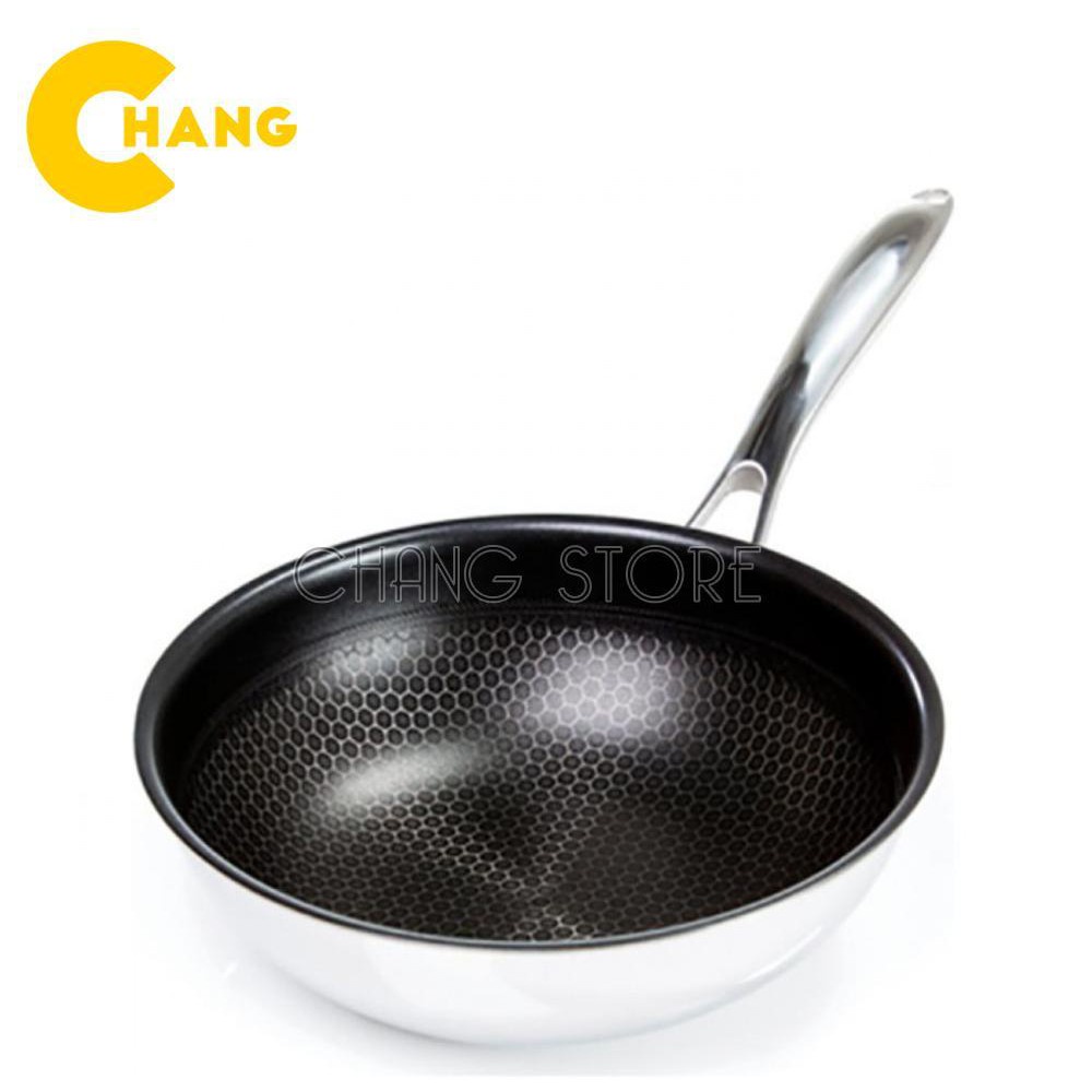 Chảo chống dính sâu lòng vân đá tổ ong cực bền, dùng được cho mọi loại bếp + Tặng 1 khăn lau tay