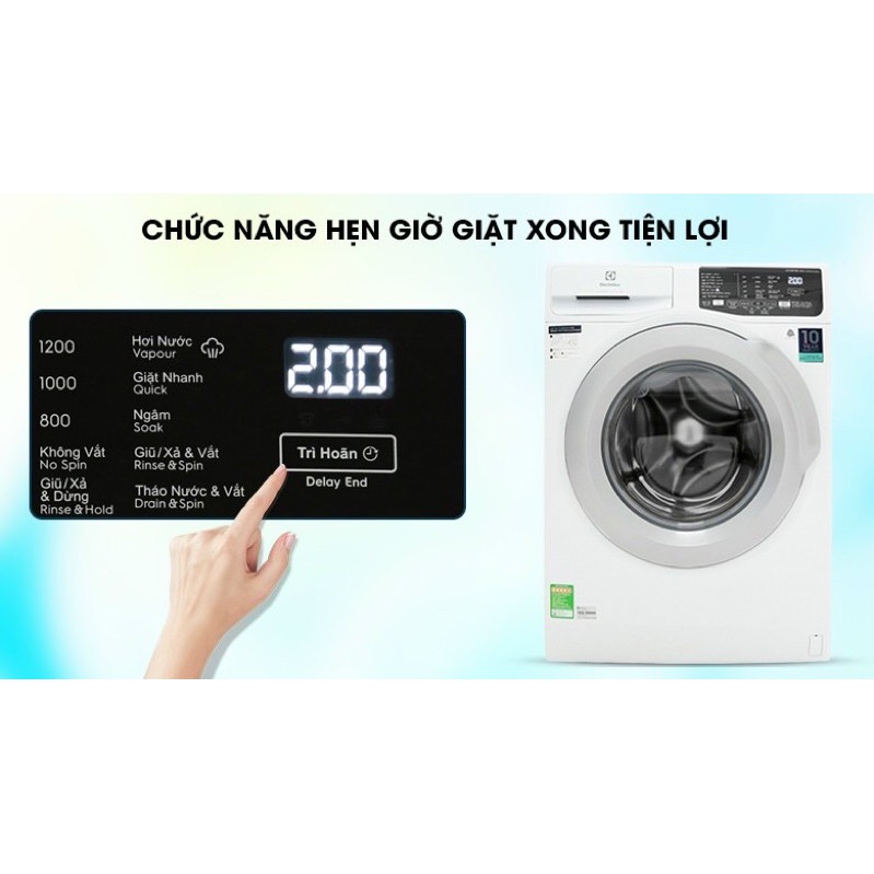 Máy giặc Electrolux inverter 8kg EWF8025CQWA