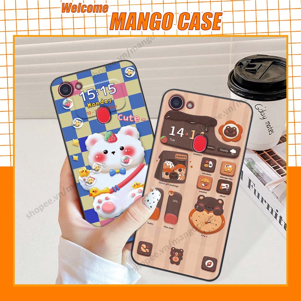 Ốp lưng Oppo F5 / F5 Youth / F7 hình gấu, thỏ, đồng hồ cute dễ thương