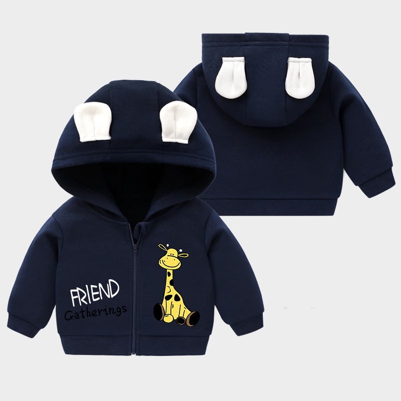 Áo khoác bé trai bé gái, áo ấm nỉ bông HELLO 7-23 kg